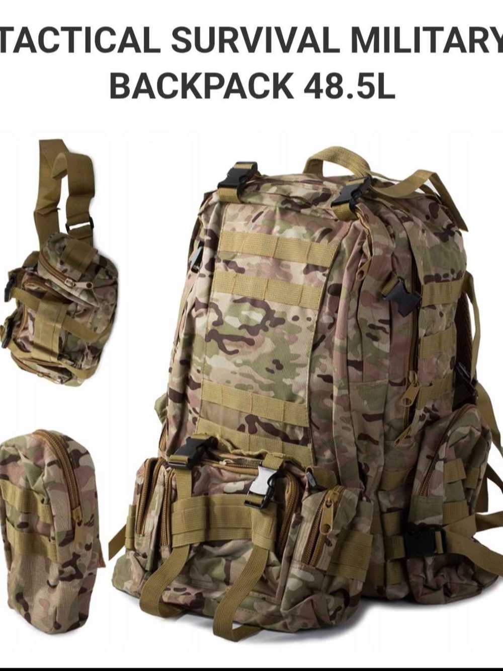 Tactical Survival Military Backpack - Camouflage